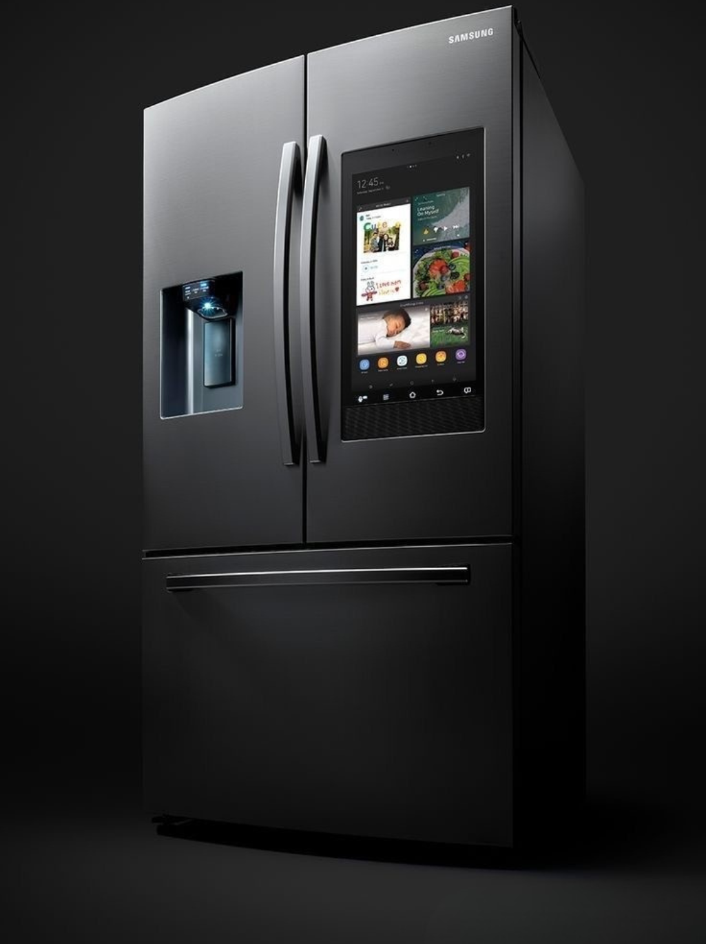 Dark Grey Samsung Fridge Double Door