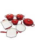 Red Ceramic Pots and Pans