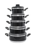 All Black 10 Piece Pots